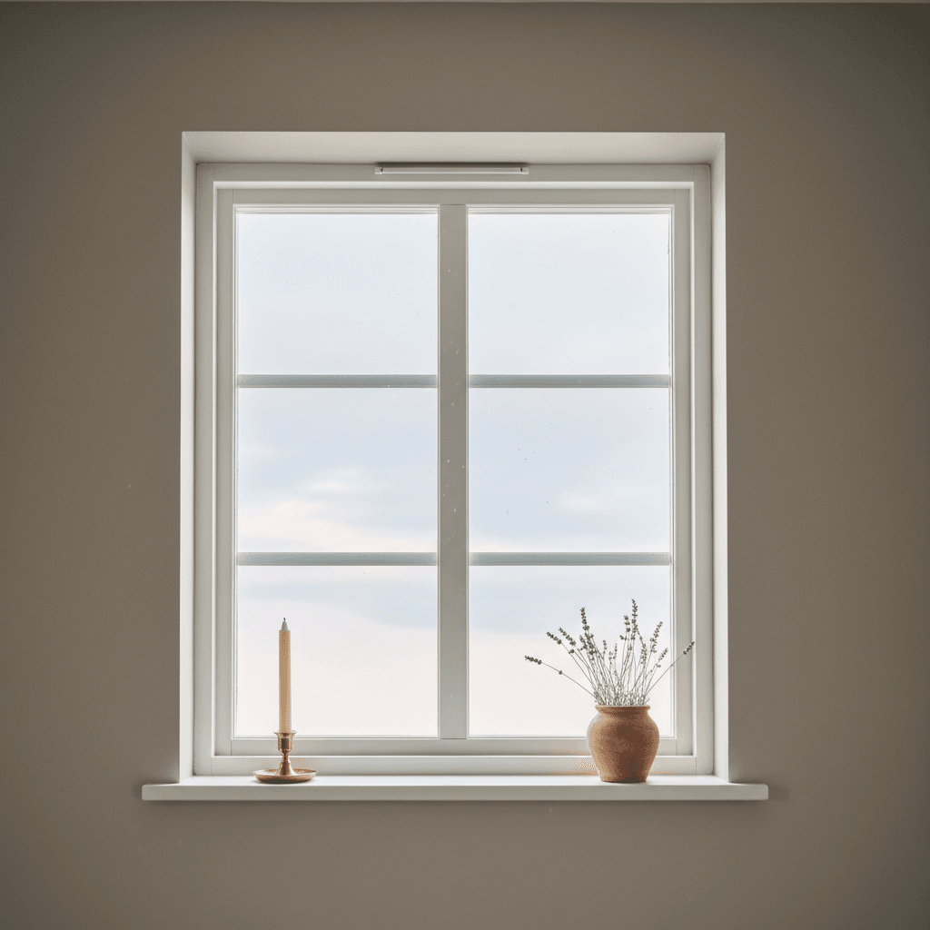 Newly installed window with fresh paint in renovated bedroom